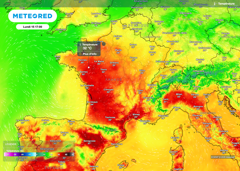 Une m&eacute;t&eacute;o estivale ce lundi mais pas forc&eacute;ment chaude. Voici les pr&eacute;visions en France