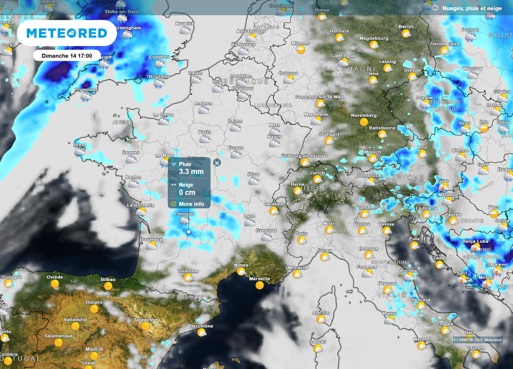 Nébulosité dimanche après-midi