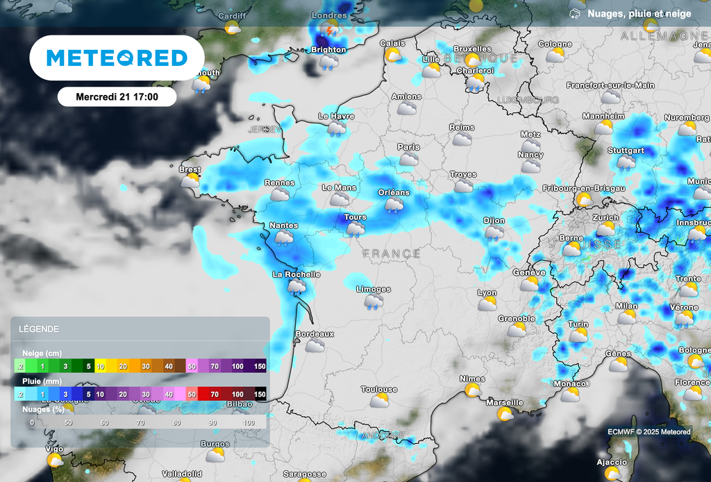 Des pluies attendues demain sur le nord du pays. Des pluies attendues demain sur le nord du pays.