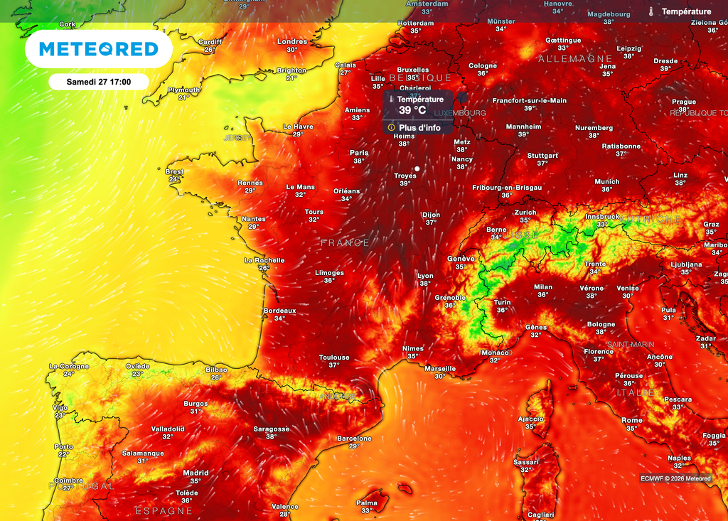 Encore des 40°C possibles jusqu'à samedi !