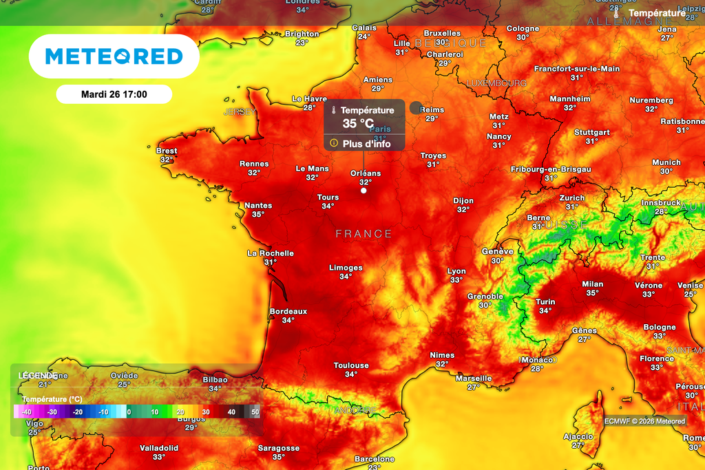 35 degrés sur le nord de la France ce mardi après-midi !