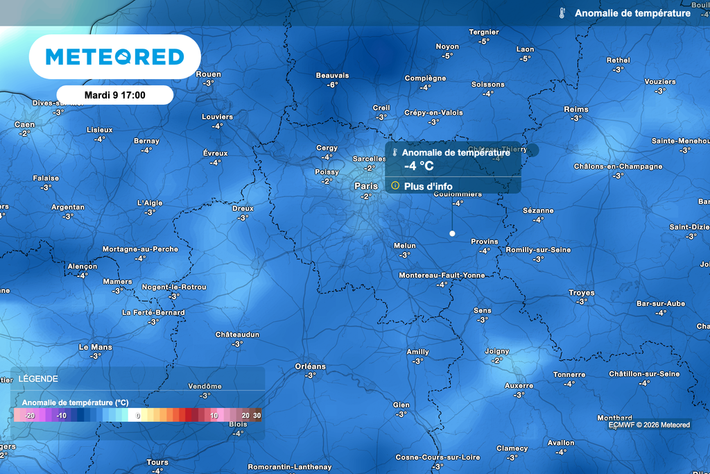 Arrivée d'air frais sur la région parisienne ce mardi. Arrivée d'air frais sur la région parisienne ce mardi.