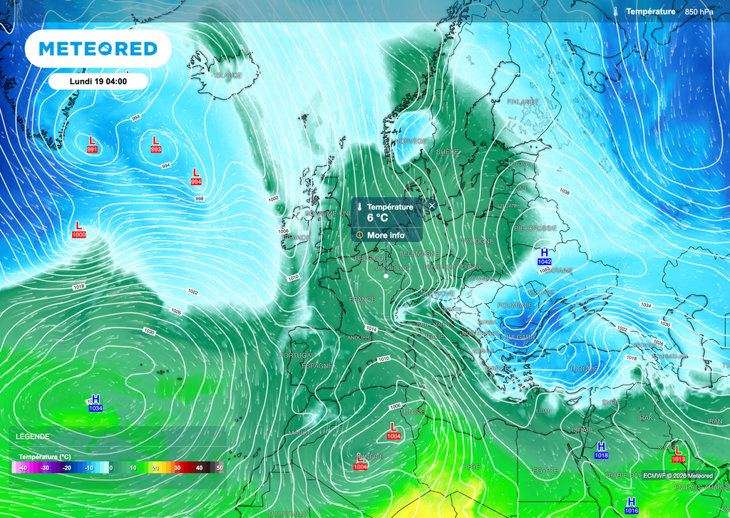 La masse d'air très froide restera à l'écart de la France.