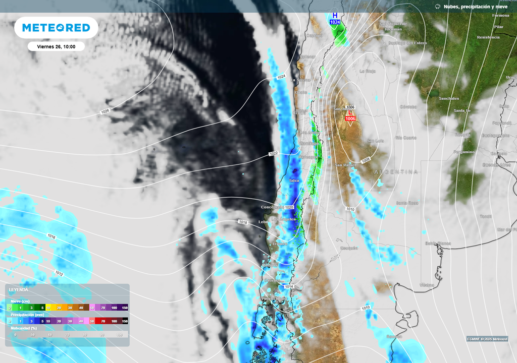 sistema frontal previsto
