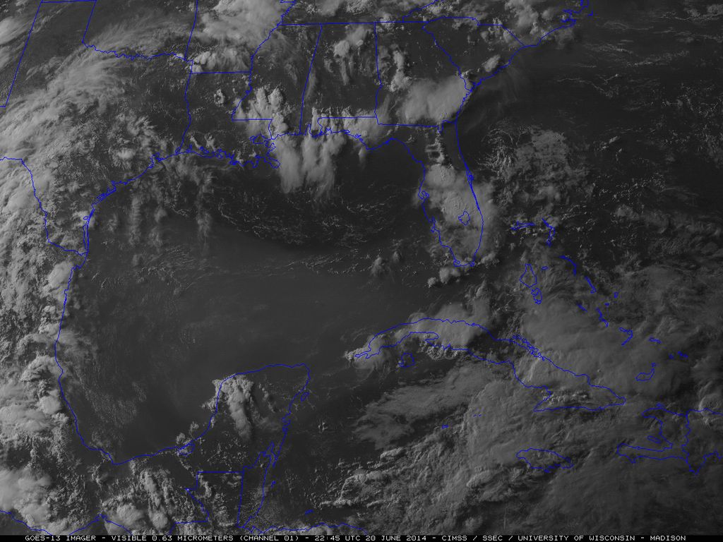Imagen visible del GOES-13 en el canal 0,63 micras