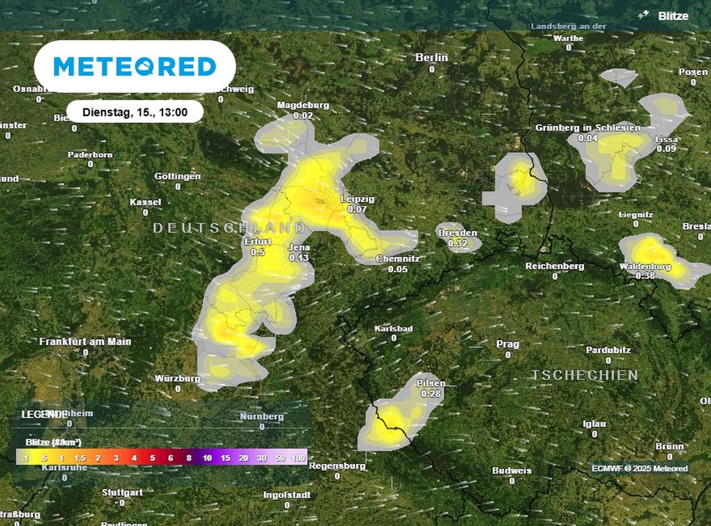 gewitter, blitze, mitteldeutschland
