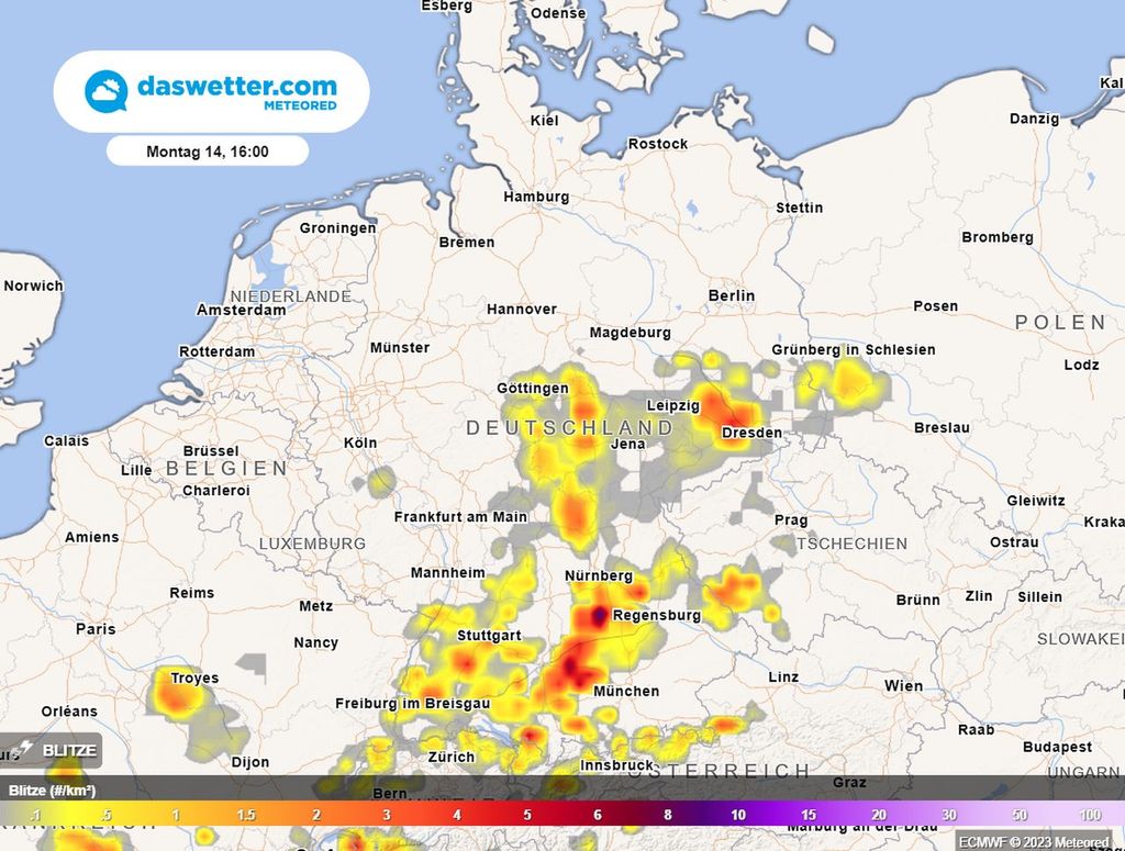 montag, gewitter, unwetter montag, gewitter, unwetter