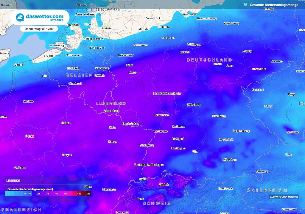 niederschlagssummen, deutschland, wetter