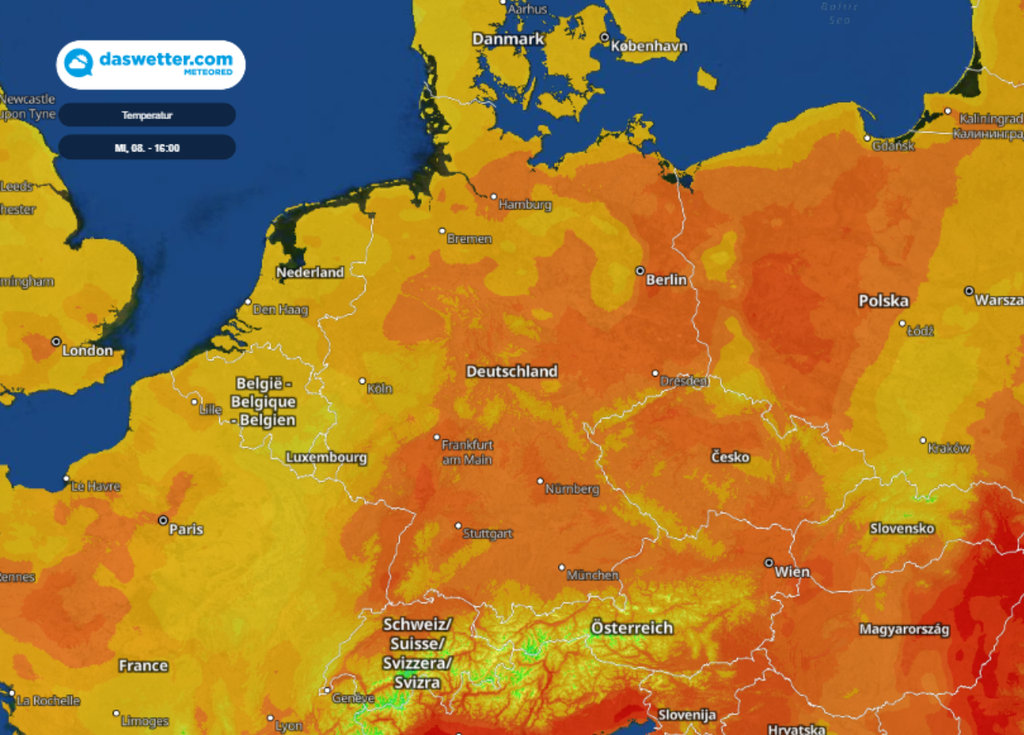 Höchstwerte Mittwoch