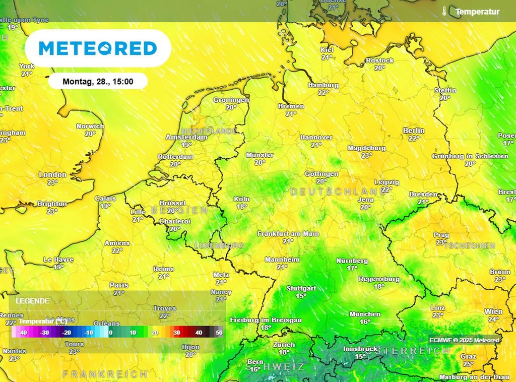 wetter, montag, juli