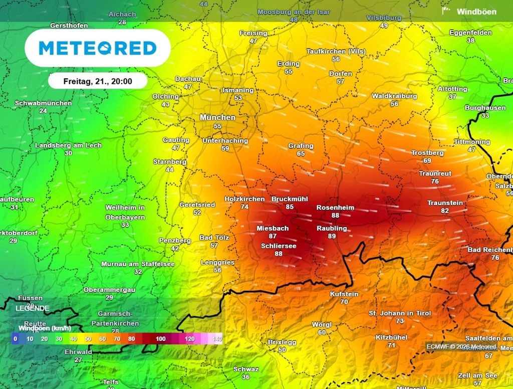 sturm, unwetter, gewitter Schwerer Sturm ab Freitagnachmittag im Süden. Es drohen zahlreiche Gewitter und Unwetter.