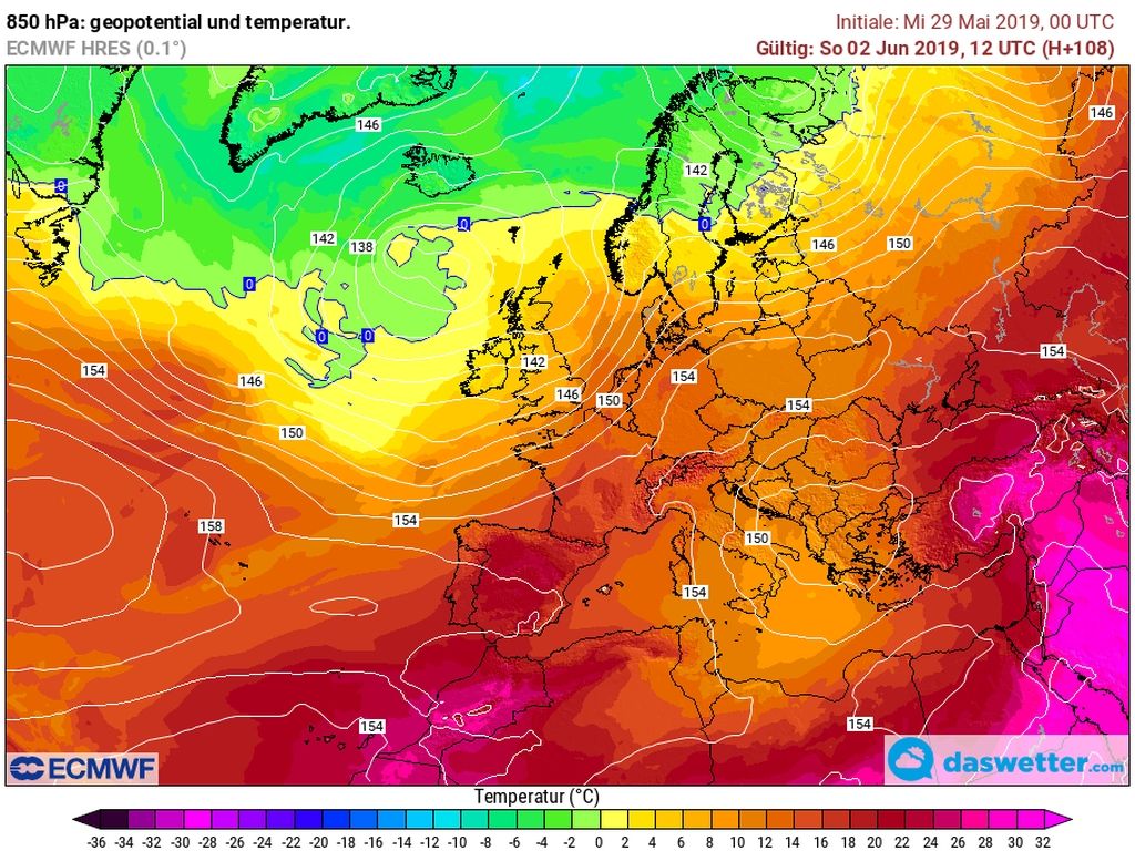 Wärme flutet am Wochenende Mitteleuropa