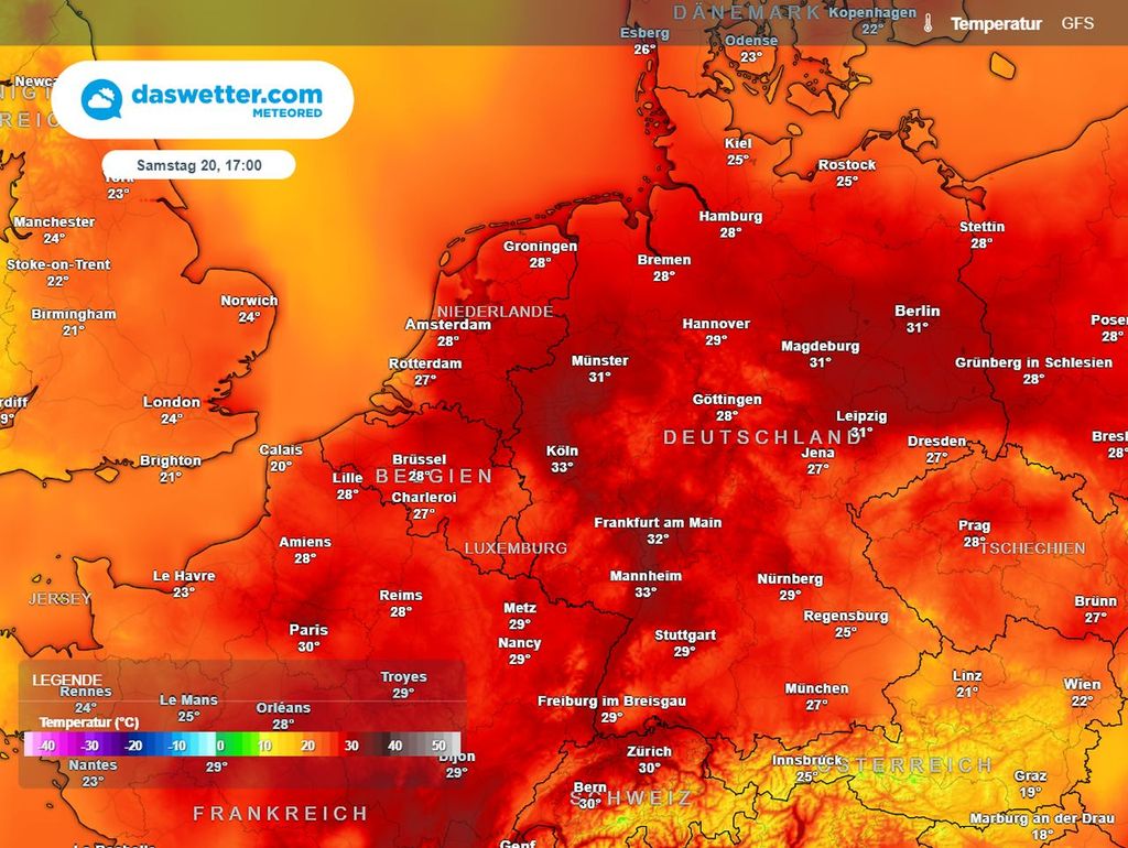 heiß, samstag, wetter, deutschland