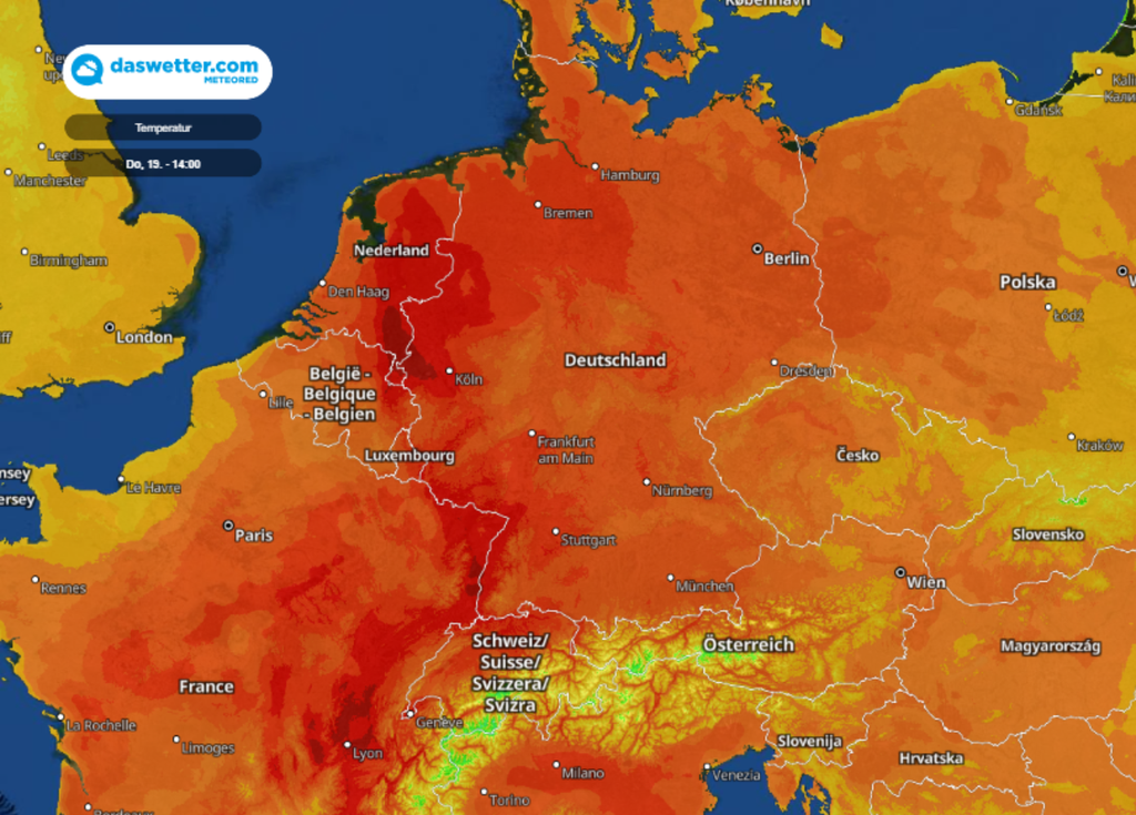Temperaturen Donnerstag Temperaturen Donnerstag