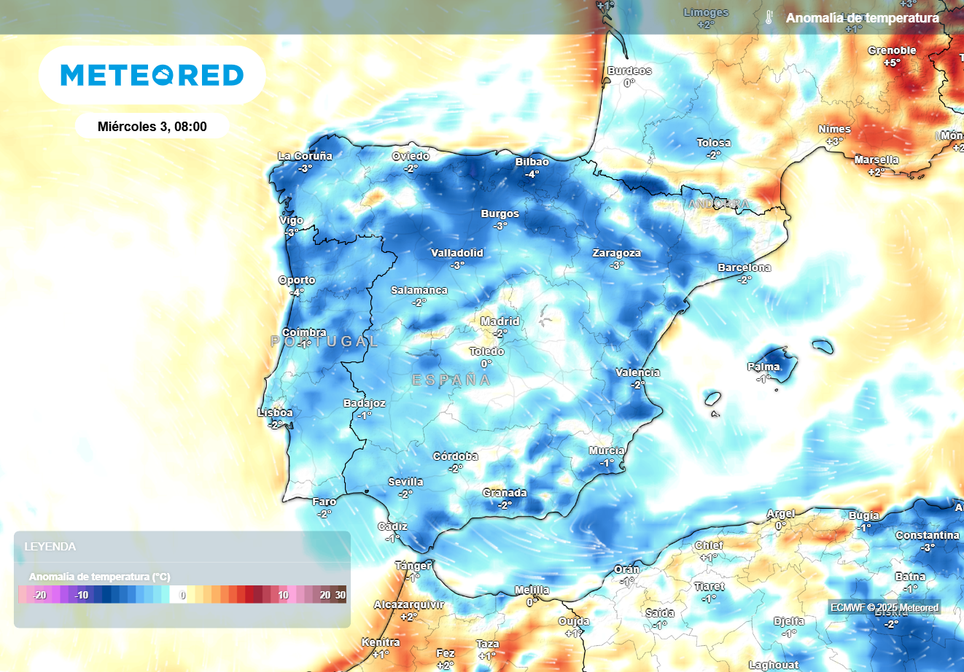 Anomalías de temperatura en superficie Anomalías de temperatura en superficie