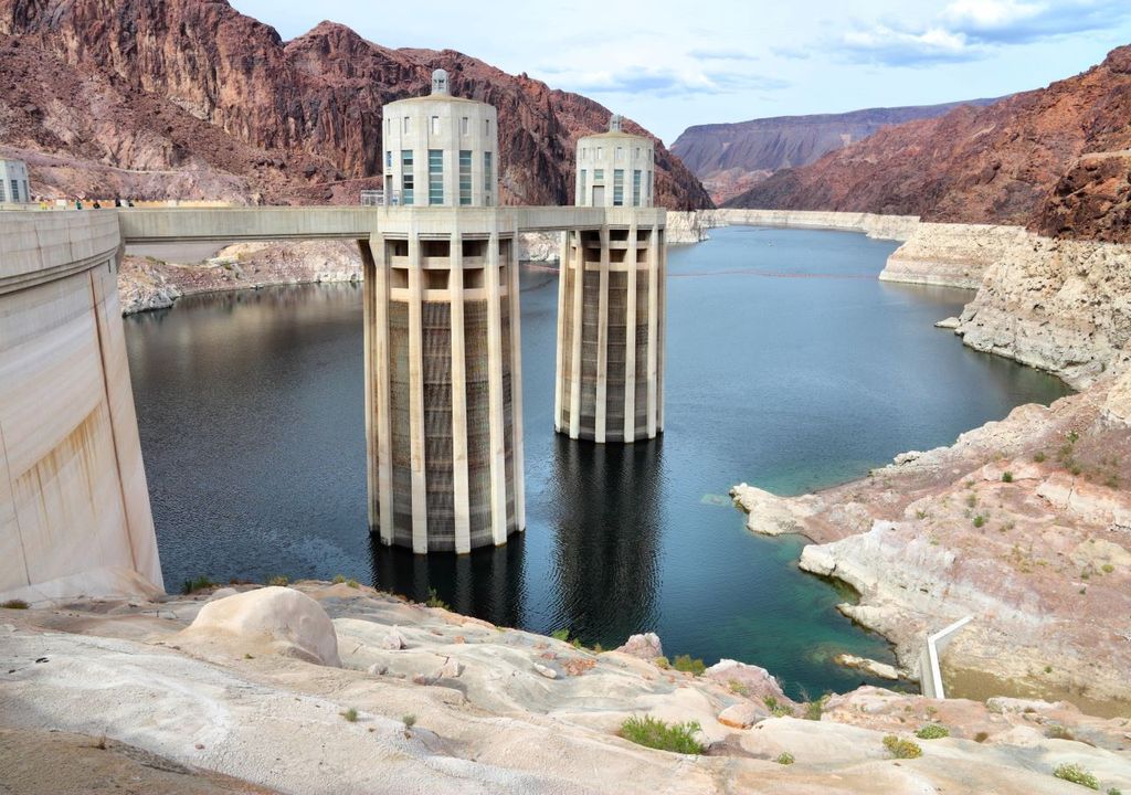 Water levels at the Hoover Dam are extremely low