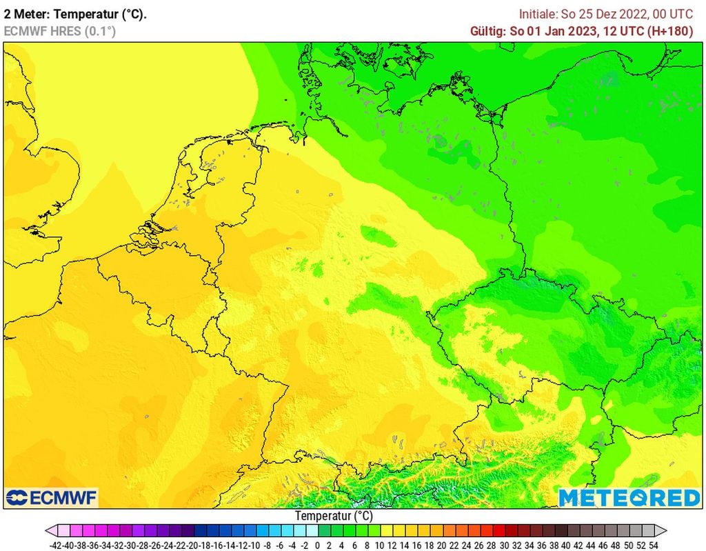 warm, neujahr, ecmwf