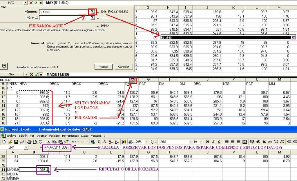 Utilización De Excel Para Análisis De Resultados Del Modelo Gfs Utilización De Excel Para Análisis De Resultados Del Modelo Gfs