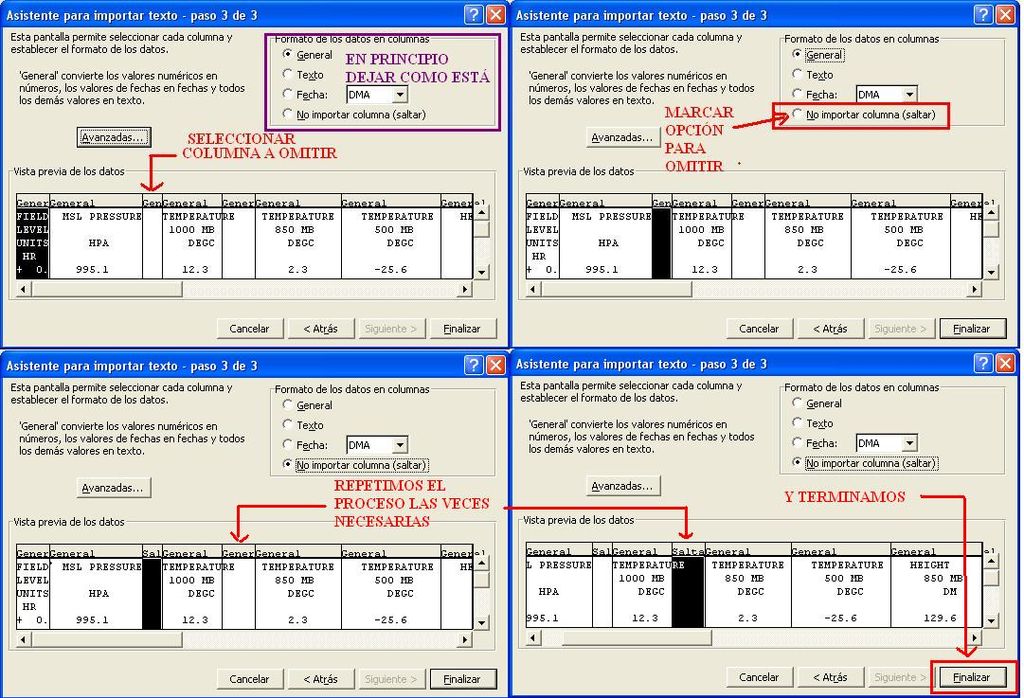 Utilización De Excel Para Análisis De Resultados Del Modelo Gfs Utilización De Excel Para Análisis De Resultados Del Modelo Gfs