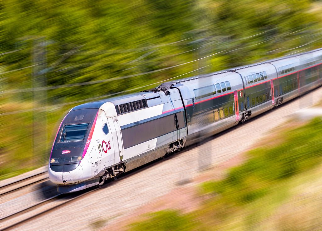 Train SNCF TGV chaleur été voyage