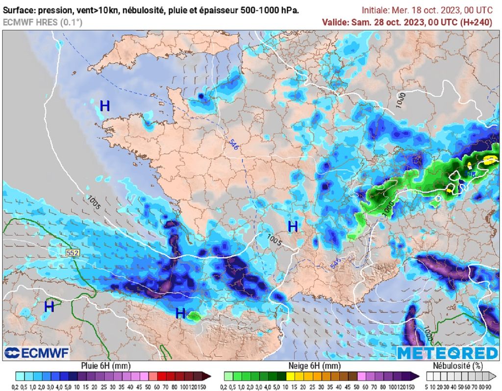 Les derniers jours d'octobre s'annoncent encore chaotiques avant le retour possible de hautes pressions début novembre ?