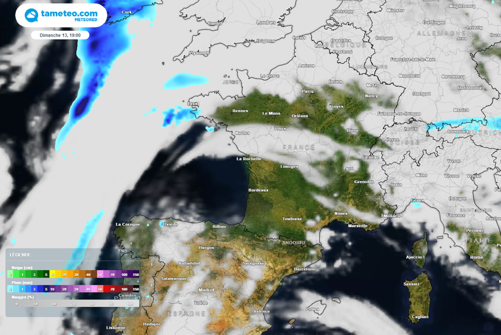 La journée de dimanche s'annonce agréable dans la plupart des régions avec des pointes à 28-29°C possibles près des Pyrénées.