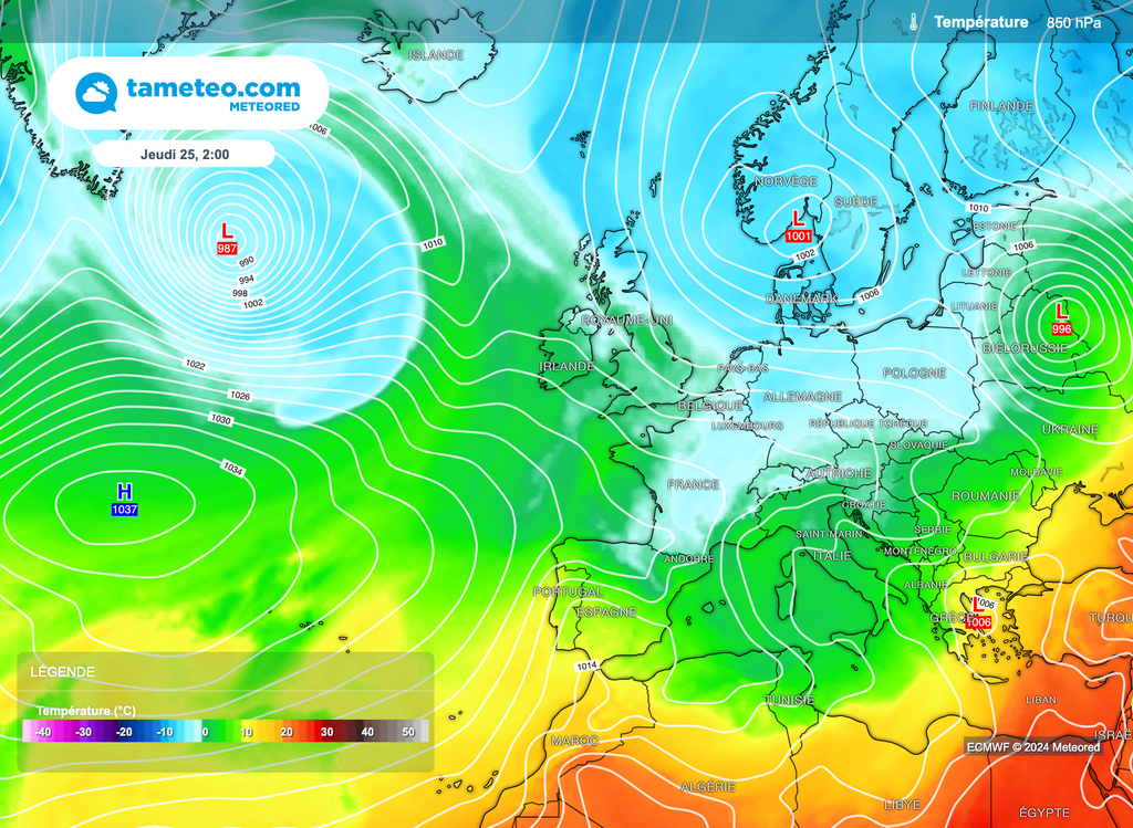 L'air froid sera encore présent en altitude. Ce n'est qu'en seconde partie de semaine prochaine et semaine suivante qu'un peu de douceur reviendra.