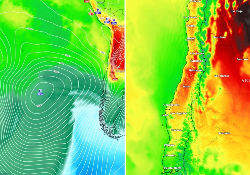 mapas de temperatura