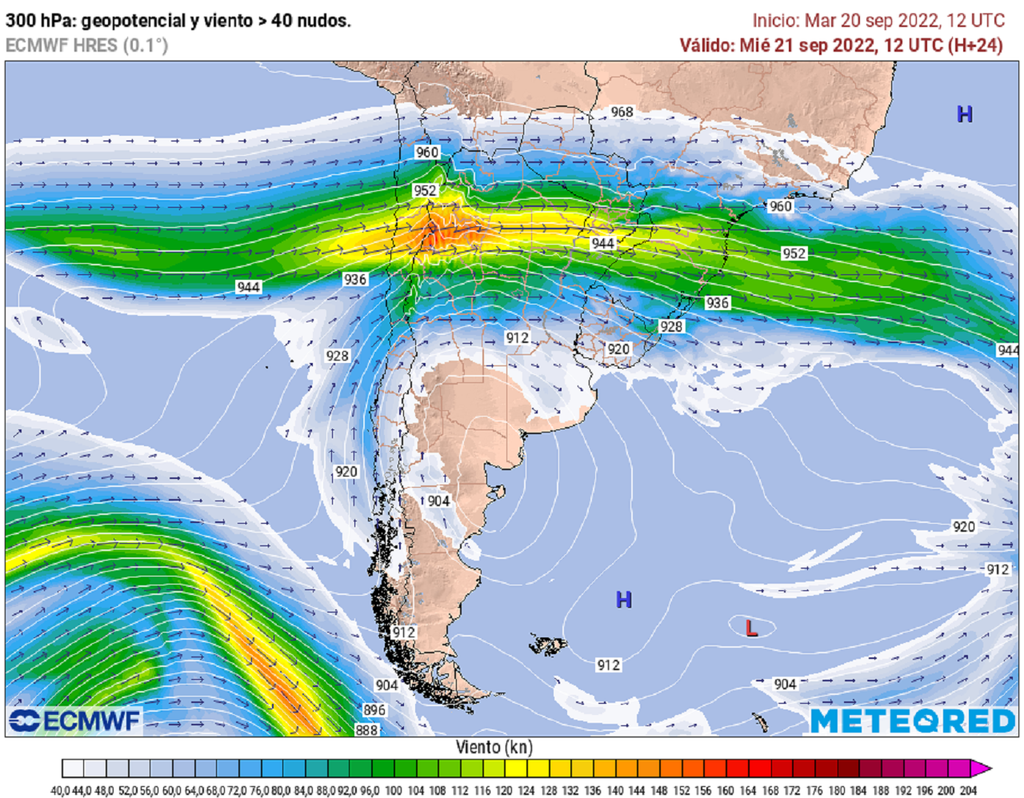 Mapa 300 hPa Mapa 300 hPa