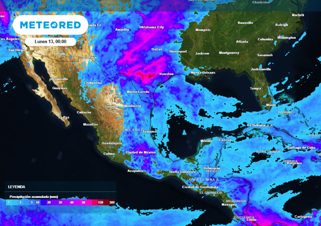Pronóstico de lluvias para este sábado y domingo en México.