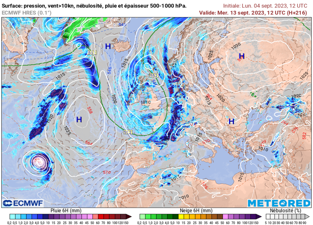 En cours de semaine prochaine, un changement de temps se met en place avec un risque de violents orages.