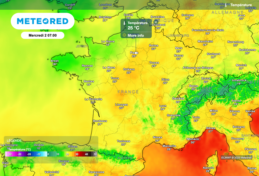 Nuit prochaine tropicale dans de très nombreuses régions.