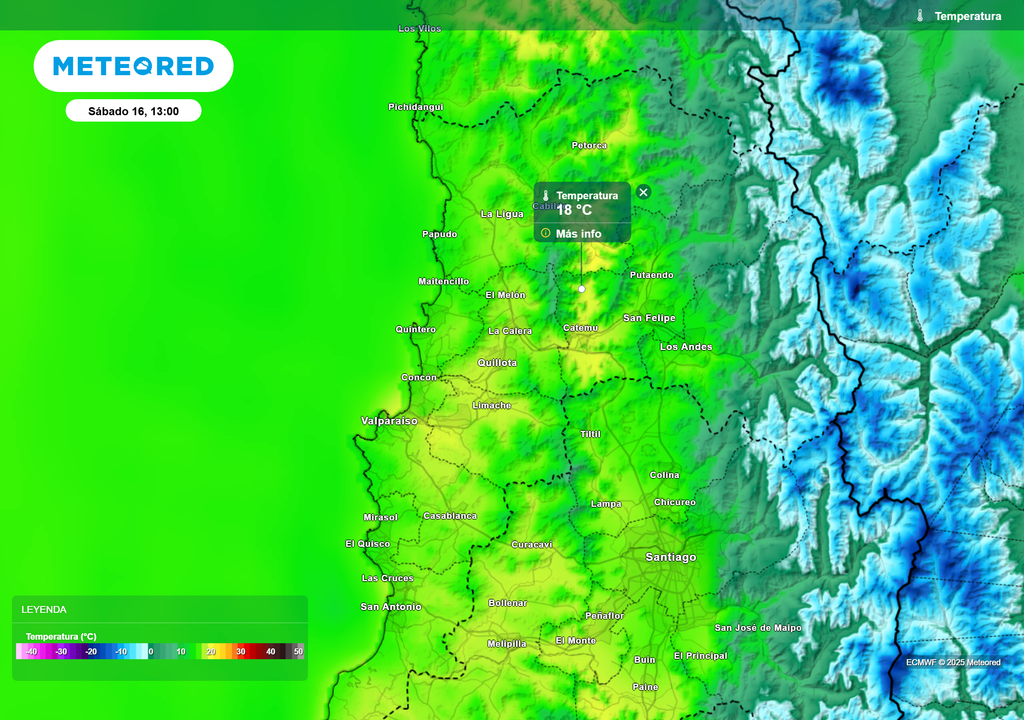 mapa de temperatura.