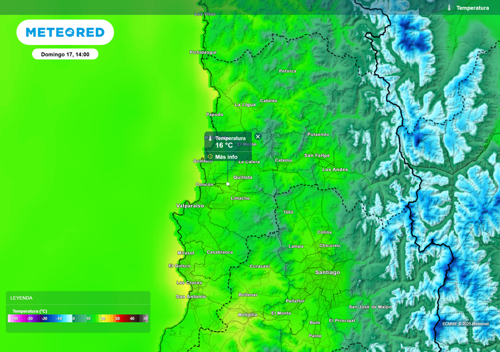 mapa de temperatura.