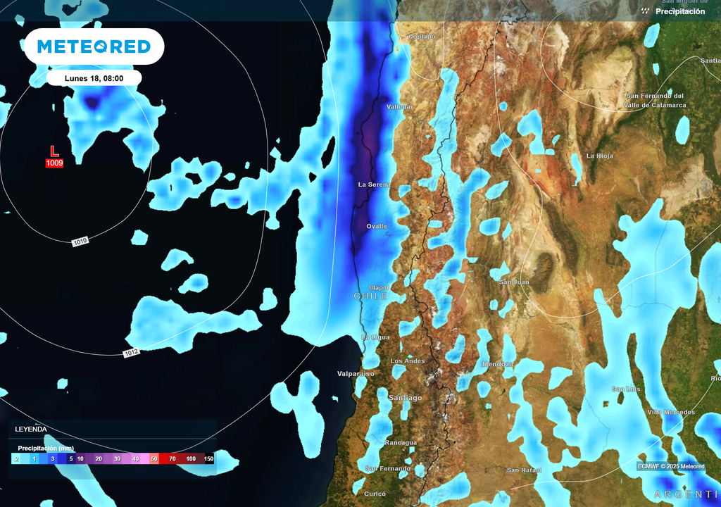mapa de precipitación.