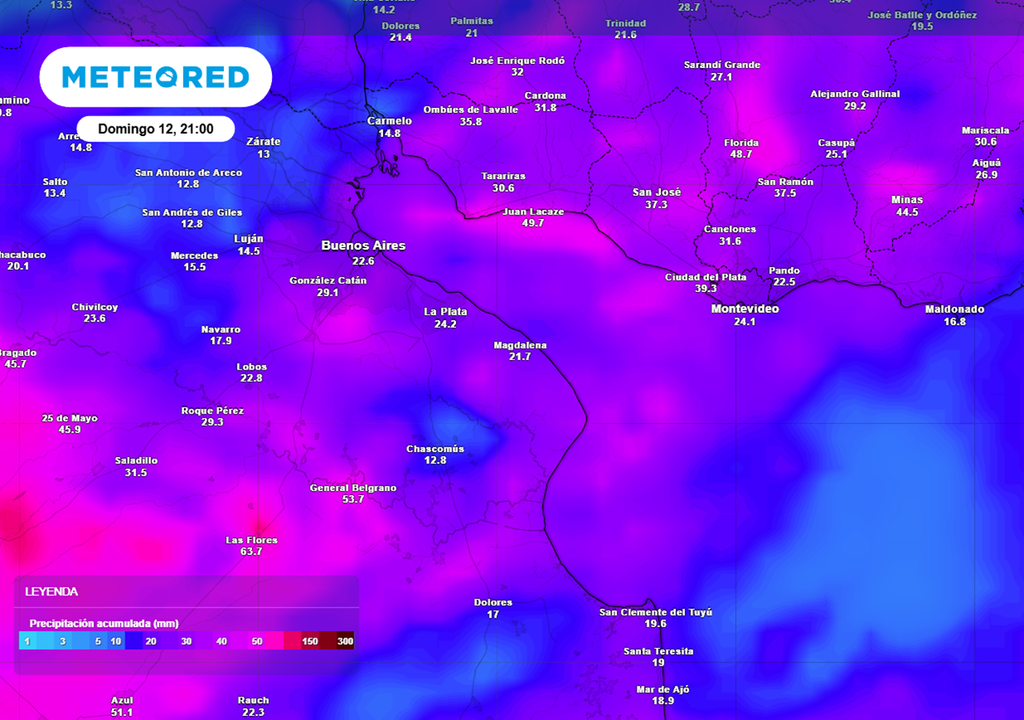 lluvia el fin de semana largo de octubre