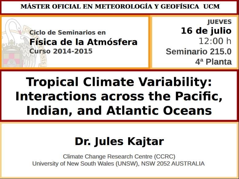 Variabilidad Climática Tropical: Interacciones A Través De Los Océanos Atlántico, Pacífico E índico