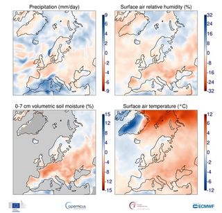 Variables hidrológicas (precipitaciones, humedad relativa y humedad del suelo) en octubre 2018
