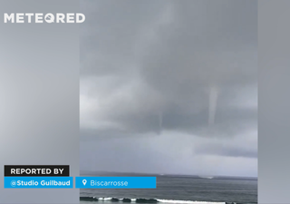 ¡Varias mangas marinas aparecen en la playa de Biscarrosse, Francia! El fenómeno sorprendió a los habitantes