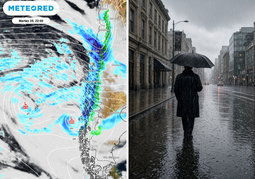 Varios frentes llegar&aacute;n a Chile desde el lunes: r&iacute;o atmosf&eacute;rico de categor&iacute;a 3 y lluvias con isoterma cero alta