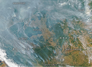 Vastas nubes de humos en el Amazonas