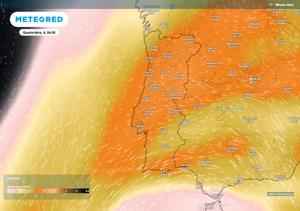 Nas próximas horas e dias a Regina, que estará inserida numa região depressionária mais alargada, isto é, com outros centros de baixas pressões, rodopiará de forma quase-estacionária entre o sul da Península Ibérica e o Norte de África, permitindo que os ventos de Sudeste e Leste promovam o transporte e impulsionamento de poeiras do Saara até à geografia de Portugal continental.