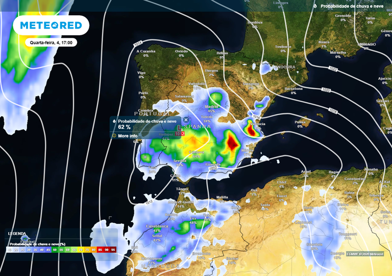 Vem a&iacute; uma frente com chuva de lama nestas 4 regi&otilde;es portuguesas: as horas-chave