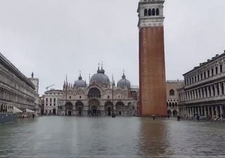 Venecia se enfrenta a una excepcional marea alta