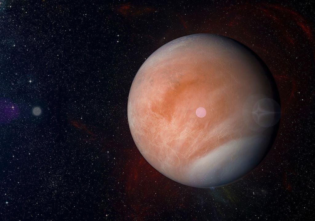 Vista del planeto Venus en el espacio