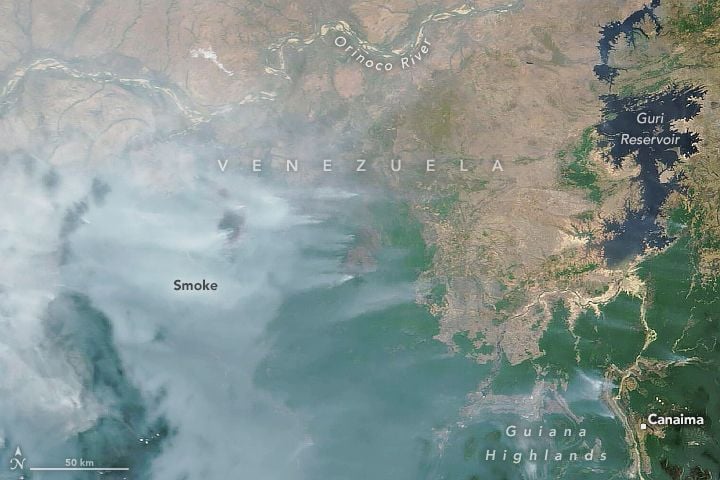 Venezuela se llena de nubes de humos por incendios forestales y una estación muy seca