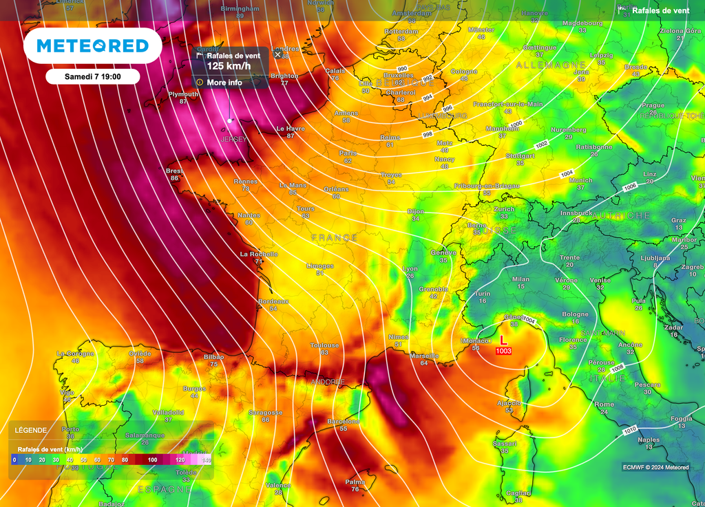 Accentuation des vents d'ici le courant de journée, notamment dans l'après-midi.