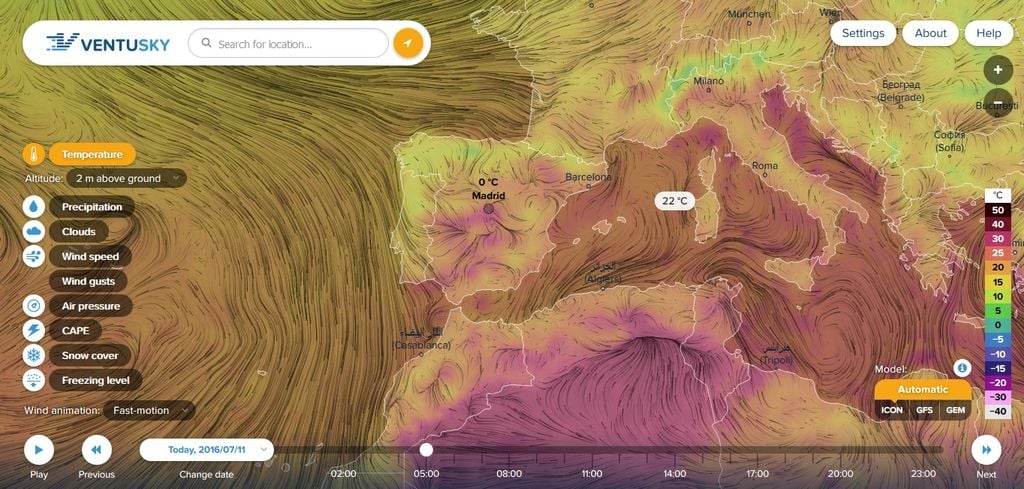 Ventusky: Portal Meteorológico De Mapas Interactivos
