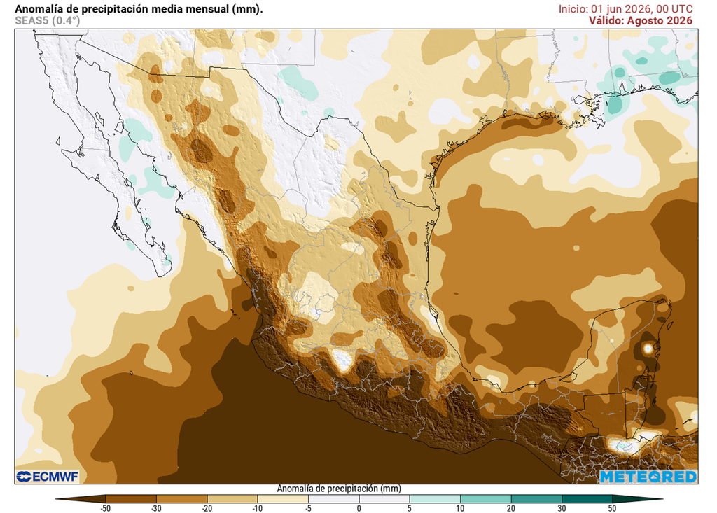 El verano será irregular en México con periodos muy lluviosos y otros secos; julio y agosto podría llover menos de lo que normalmente ocurre en la Canícula.
