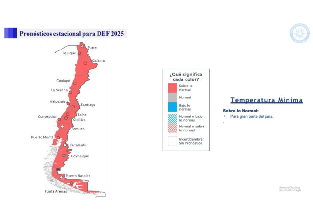 Pronóstico estacional de temperatura mínima. Pronóstico estacional de temperatura mínima.